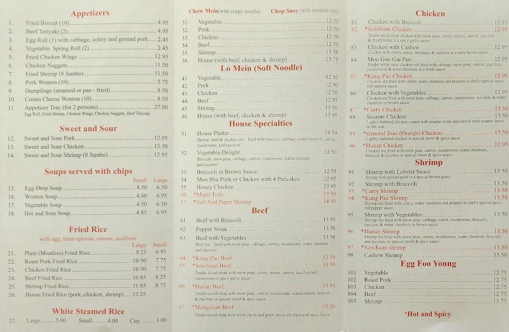 Chang's House Menu image 1